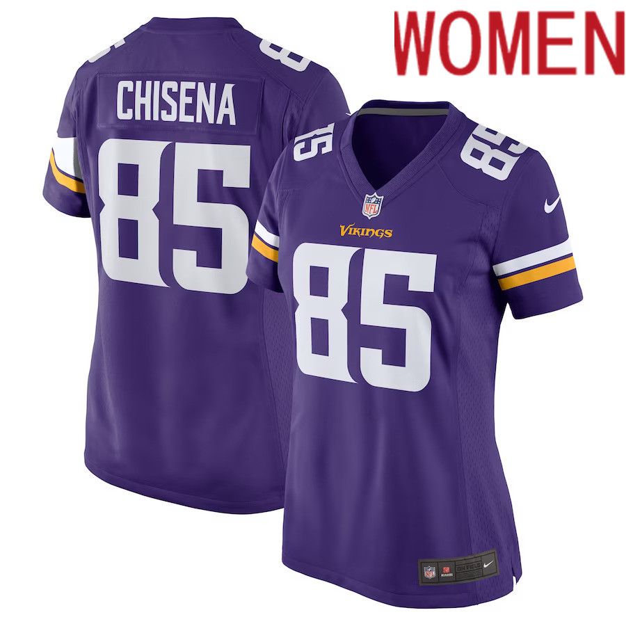 Women Minnesota Vikings 85 Dan Chisena Nike Purple Game NFL Jersey